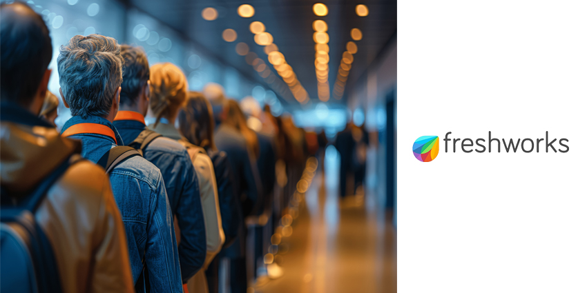 Unemployed individuals standing in line at a job fair, hoping for employment opportunities. Concept of job loss and financial insecurity. Generative Ai