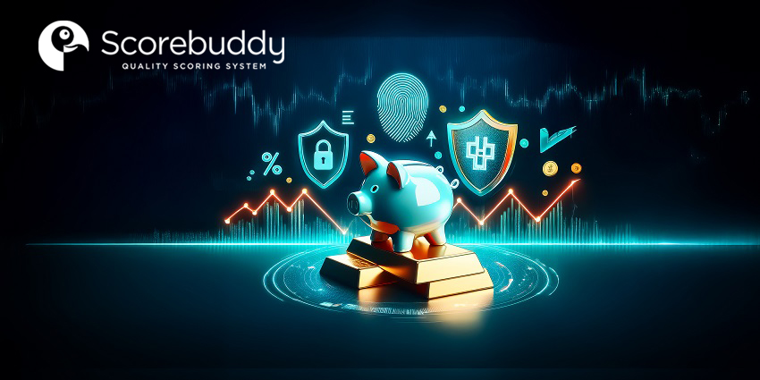 Piggy bank symbolizing investment, next to digital platforms