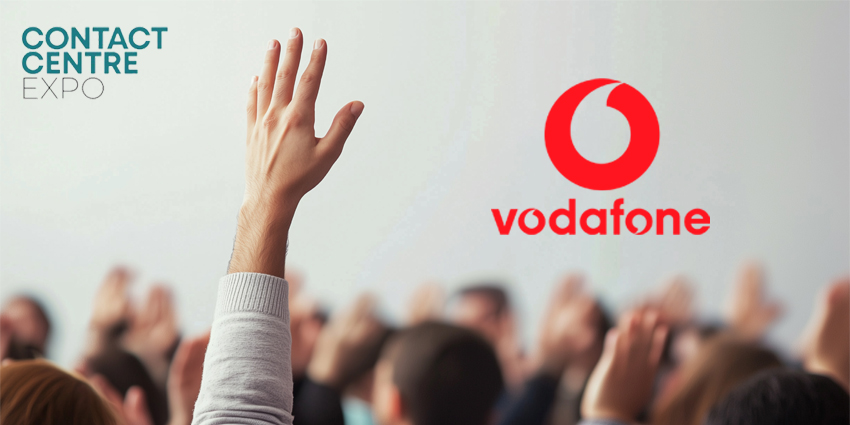 Hand raised Vodafone Just Ask once