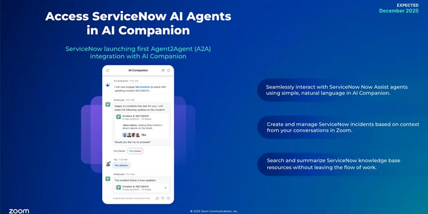 Zoom Ai Companion for ServiceNow