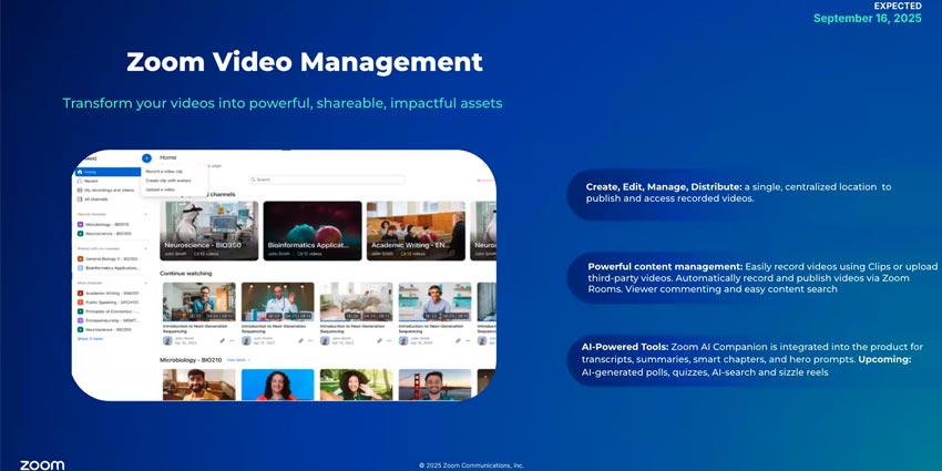 Zoom Video Management